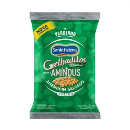 AMENDOIM SALGADO GRELHADITOS AMINDUS O VERDINHO 400G